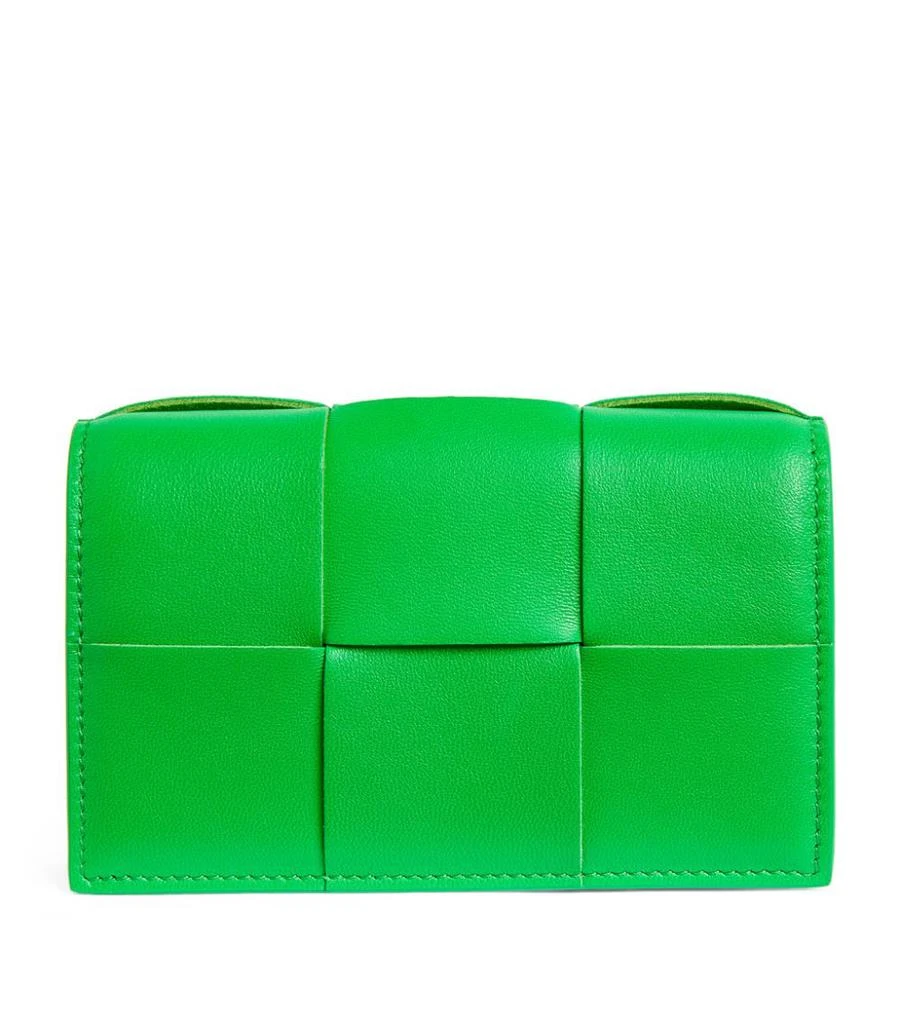 商品Bottega Veneta|Leather Intreccio Card Holder,价格¥3298,第1张图片