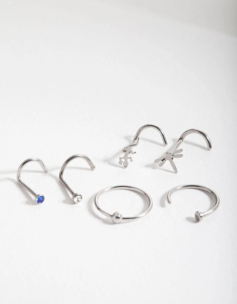 商品Lovisa|Rhodium Surgical Steel Animal Nose Jewellery Pack,价格¥102,第3张图片详细描述