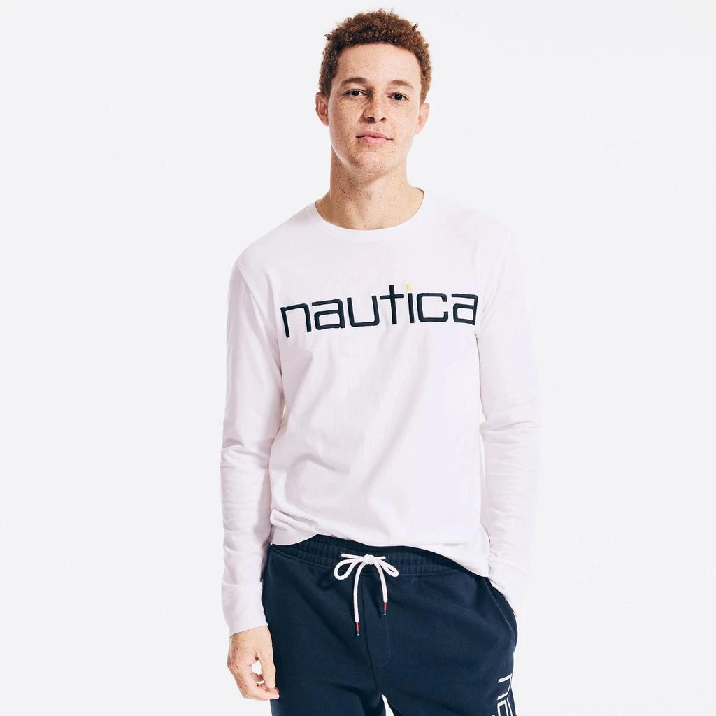 商品Nautica|Nautica Mens Reissue Sustainably Crafted Graphic Long-Sleeve T-Shirt,价格¥96,第1张图片