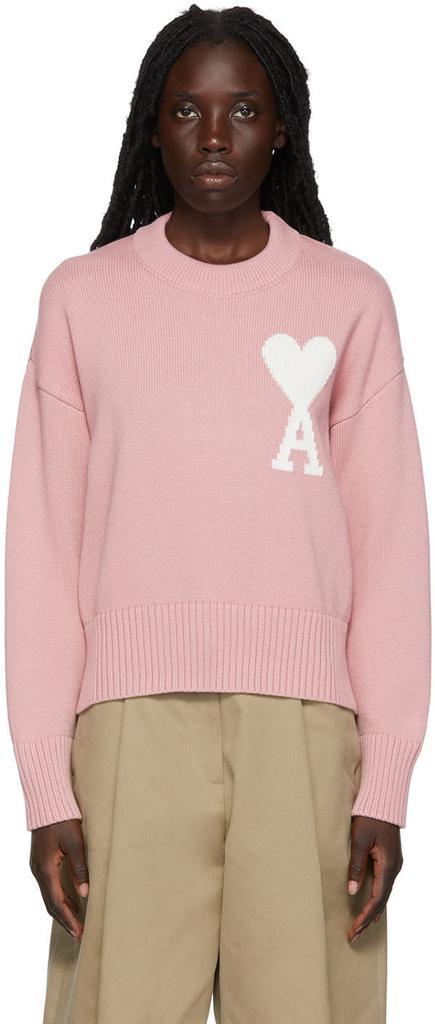 商品AMI|Pink Ami de Cœur Sweater,价格¥3675,第1张图片