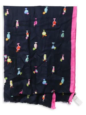 商品[二手商品] Kate Spade|Kate Spade Cocktail Oblong Scarf In Black Viscose,价格¥1743,第3张图片详细描述
