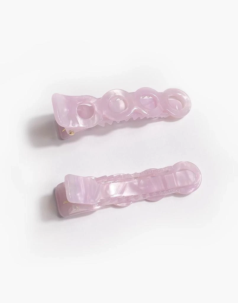 商品Madewell|Winona Irene Circle Alligator Hair Clip in Lychee,价格¥87,第2张图片详细描述