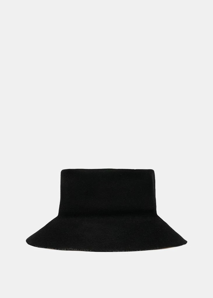 商品HORISAKI DESIGN X HANDEL|Horisaki Design & Handel Black Rabbit Fur Felt Telescope Hat,价格¥2001,第3张图片详细描述