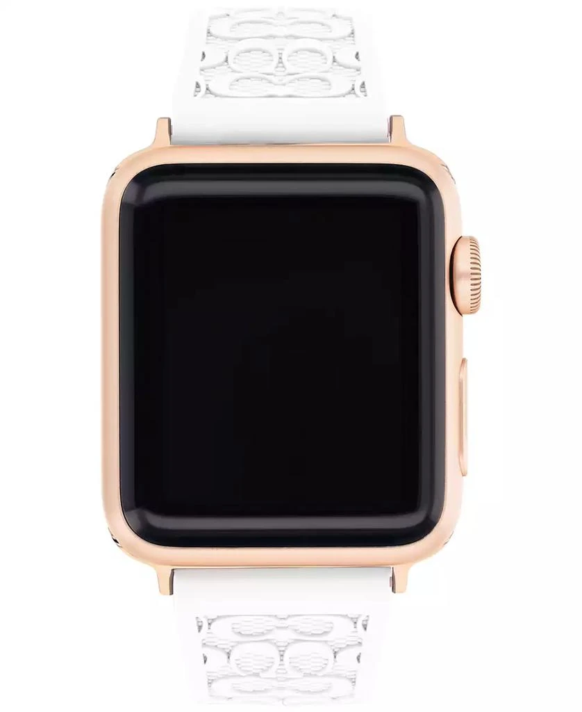 商品Coach|White Rubber 38/40/41mm Apple Watch® Band,价格¥452,第1张图片