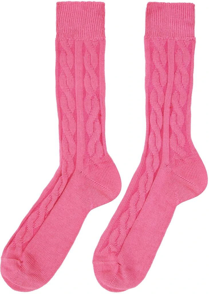 商品Paul Smith|Three-Pack Multicolor Cable Knit Socks,价格¥363,第5张图片详细描述