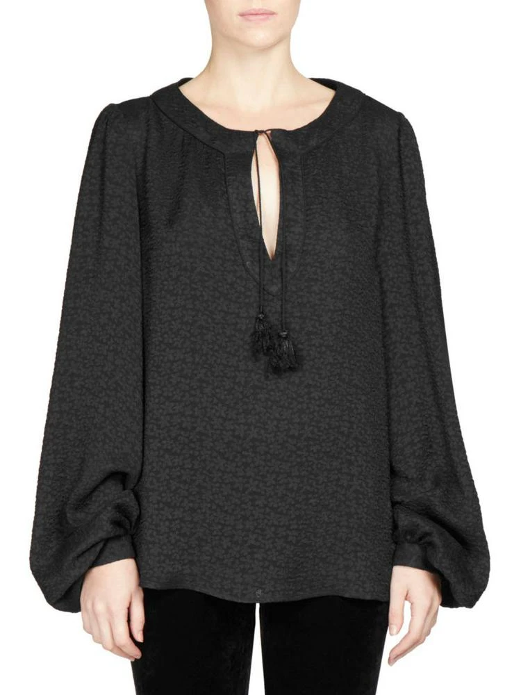商品Yves Saint Laurent|Jacquard Petals Peasant Top,价格¥2574,第1张图片