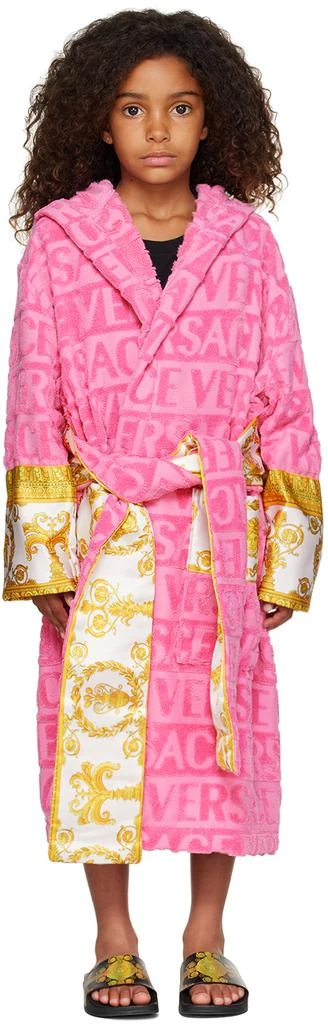 商品Versace|Kids Pink 'I Heart Baroque' Bathrobe,价格¥2017,第1张图片