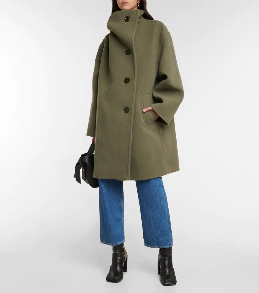 Funnel-neck wool-blend coat商品第6张图片规格展示