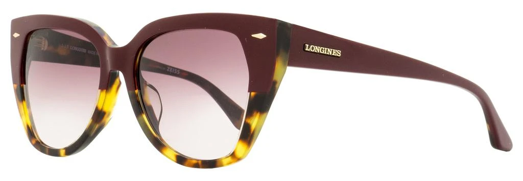 商品Longines|Longines Women's Butterfly Sunglasses LG0016H 71T Bordeaux/Havana 55mm,价格¥731,第1张图片