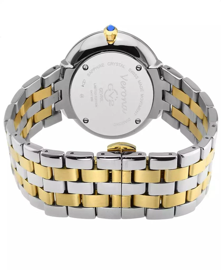 商品Gevril|Women's Verona Swiss Quartz Tow-Tone Stainless Steel Bracelet Watch 37mm,价格¥3653,第3张图片详细描述