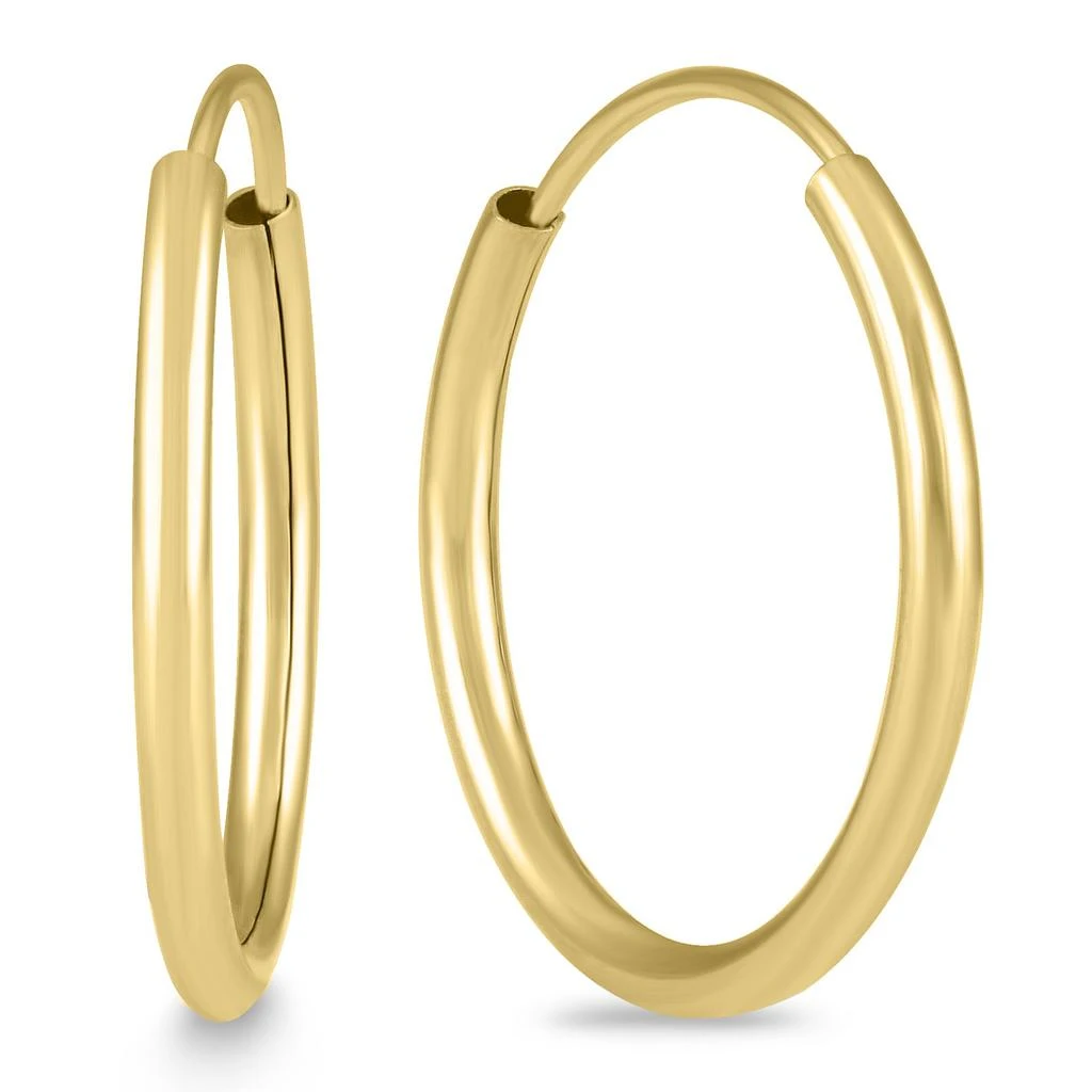 商品Monary|17mm Endless 14K Yellow Gold Filled Small Hoop Earrings,价格¥289,第1张图片