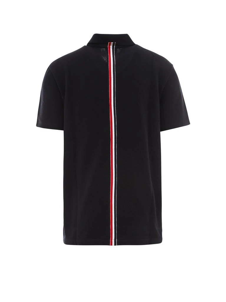 商品Thom Browne|Thom Browne Classic Pique Stripe Relaxed Polo Shirt,价格¥2930,第2张图片详细描述