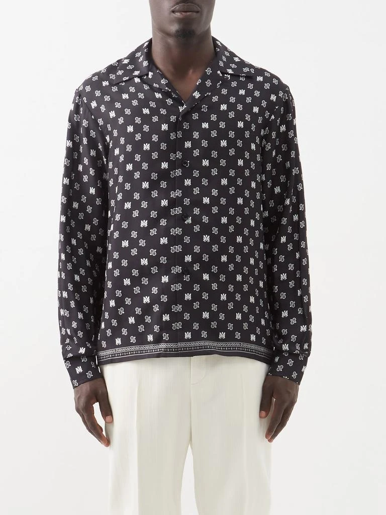 商品AMIRI|Logo-print silk-twill shirt,价格¥5939,第1张图片