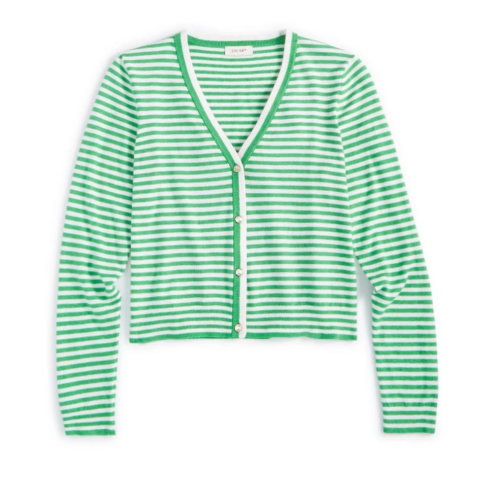 商品On 34th|Women's Tipped V-Neck Cardigan, Created for Macy's,价格¥111,第5张图片详细描述