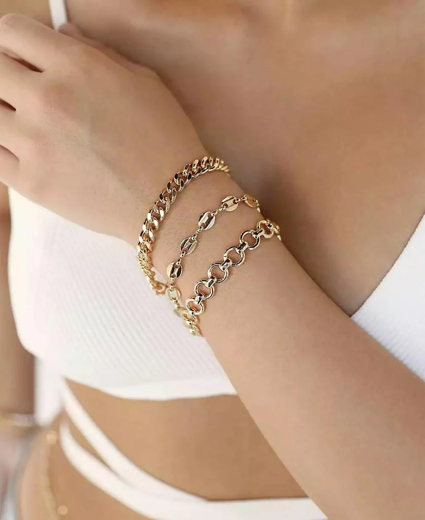 商品Ettika Jewelry|18K Gold Plated Might and Chain Bracelet Set,价格¥449,第3张图片详细描述