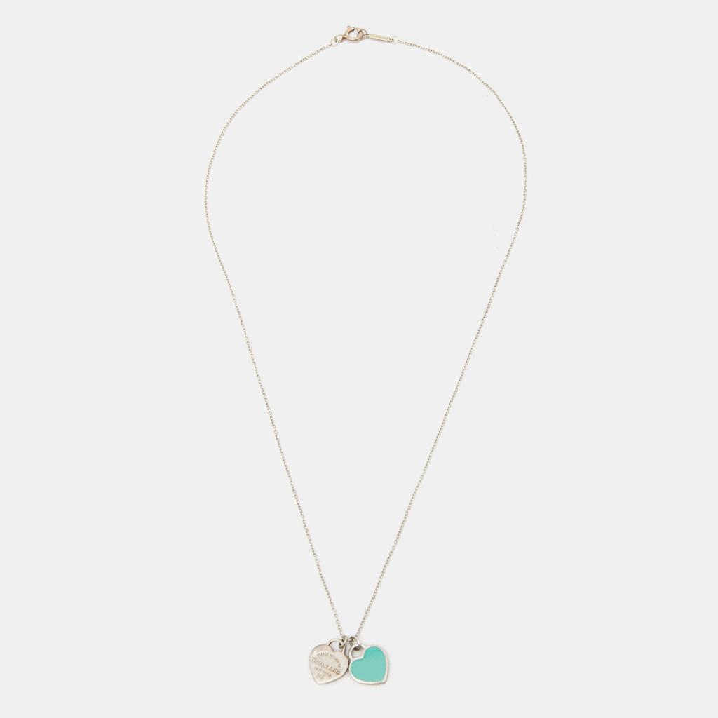 Tiffany & Co. Return To Tiffany  Enamel Heart Tag Sterling Silver Necklace商品第2张图片规格展示