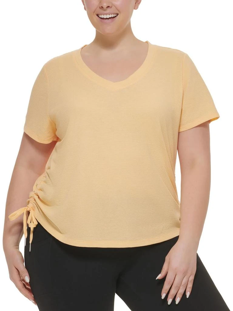 商品Calvin Klein|Plus Womens Moisture Wicking Workout Pullover Top,价格¥217,第4张图片详细描述