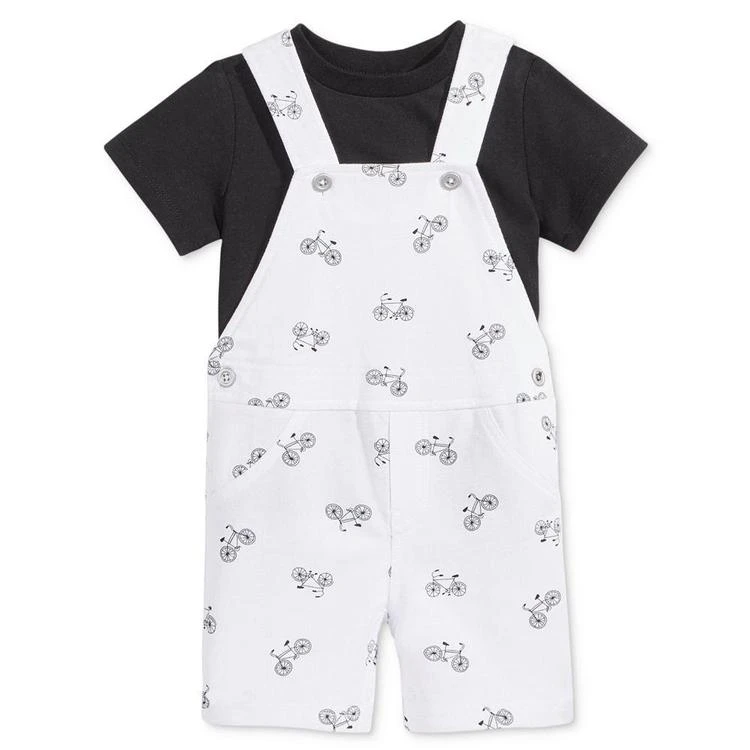 商品First Impressions|2-Pc. T-Shirt & Bike-Print Overall Set, Baby Boys (0-24 months), Created for Macy's,价格¥50,第2张图片详细描述