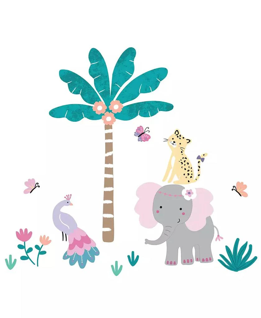 商品Bedtime Originals|Rainbow Jungle Colorful Animals/Tree Wall Decals/Stickers,价格¥127,第1张图片