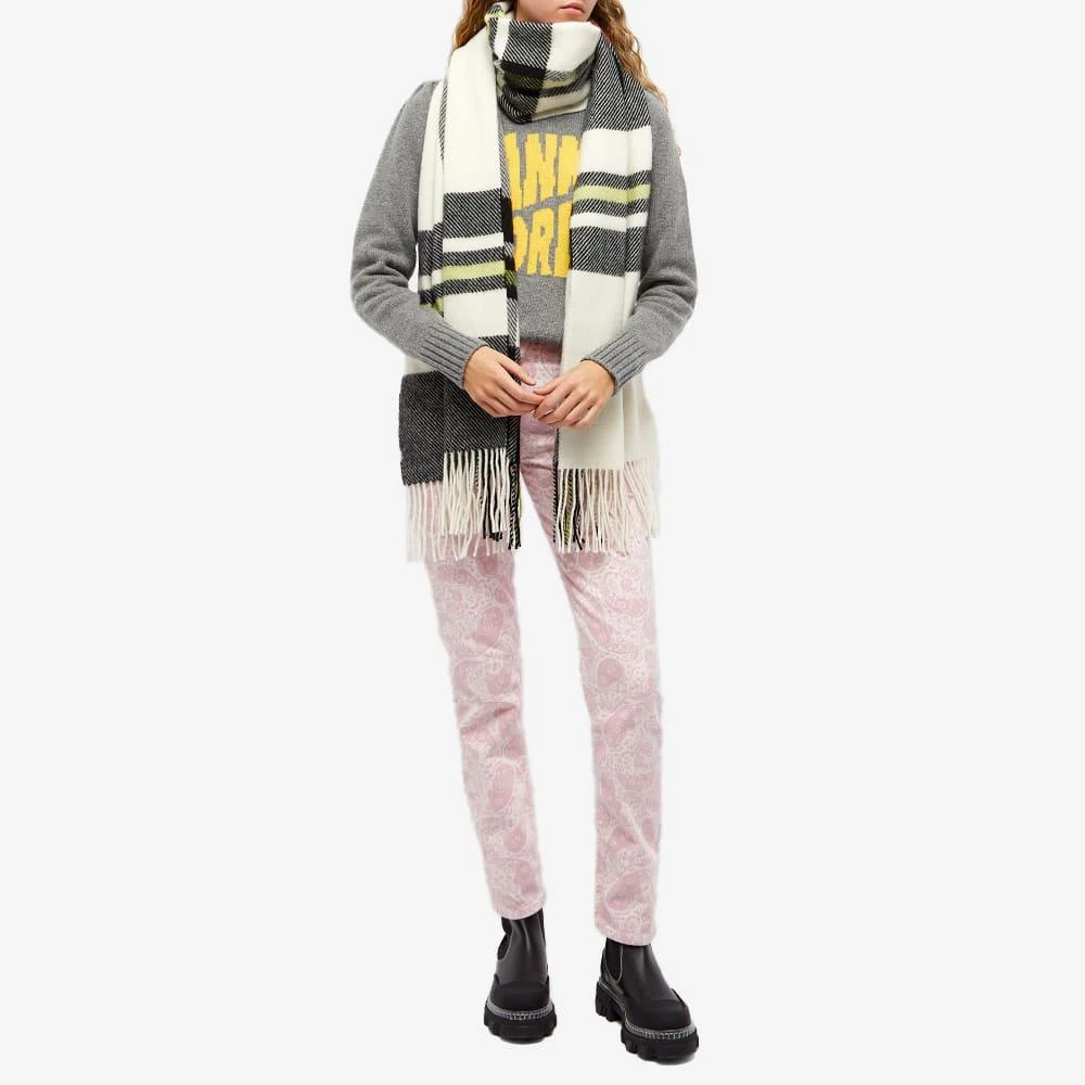 商品Ganni|GANNI Wool Mix Fringed Scarf,价格¥789,第4张图片详细描述