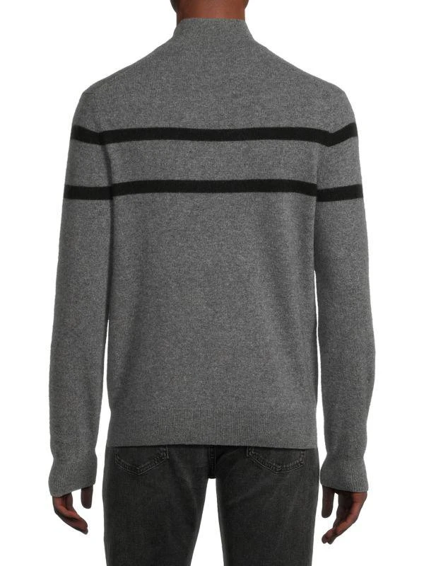 商品Saks Fifth Avenue|Striped 100% Cashmere Quarter Zip Sweater,价格¥357,第2张图片详细描述