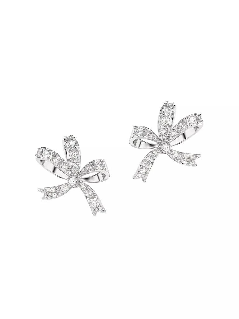 商品Swarovski|Volta Rhodium-Plated &amp; Crystal Bow Stud Earrings,价格¥1118,第1张图片