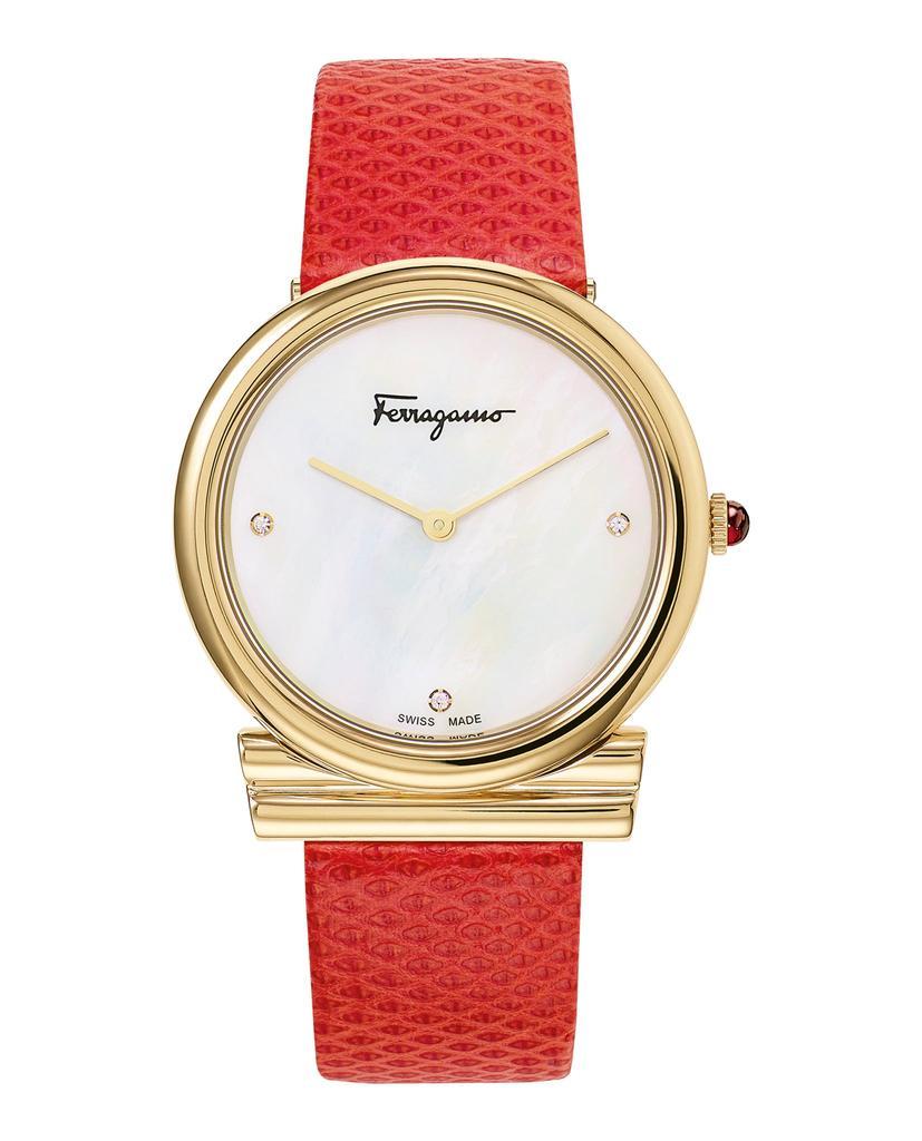 商品Salvatore Ferragamo|Gancini Slim Leather Watch,价格¥3058,第1张图片