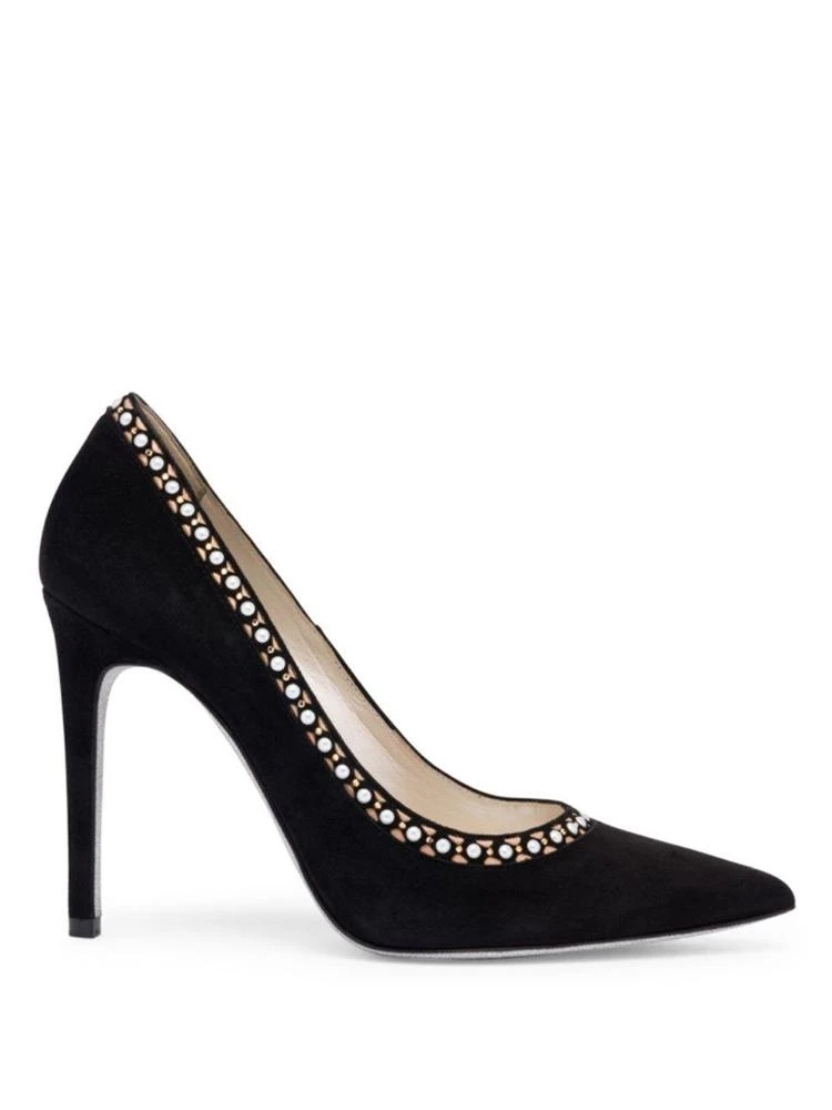 商品Rene Caovilla|Pearl Embellished Leather Pumps,价格¥2548,第5张图片详细描述