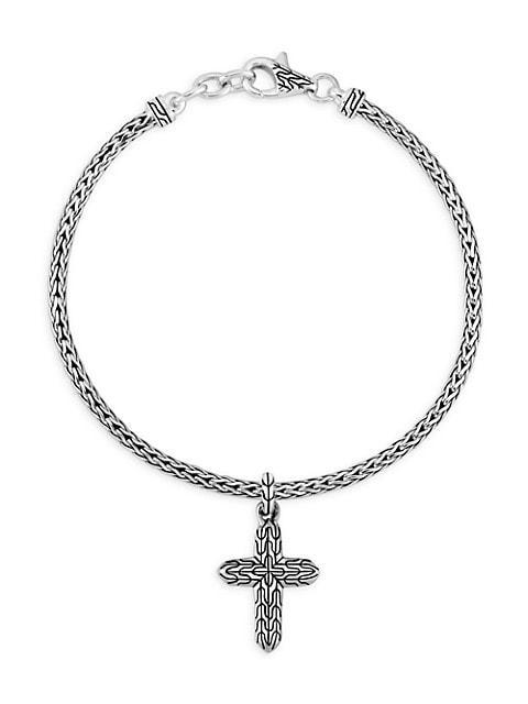 商品John Hardy|Classic Chain Sterling Silver Cross Charm Mini-Chain Bracelet,价格¥2620,第1张图片