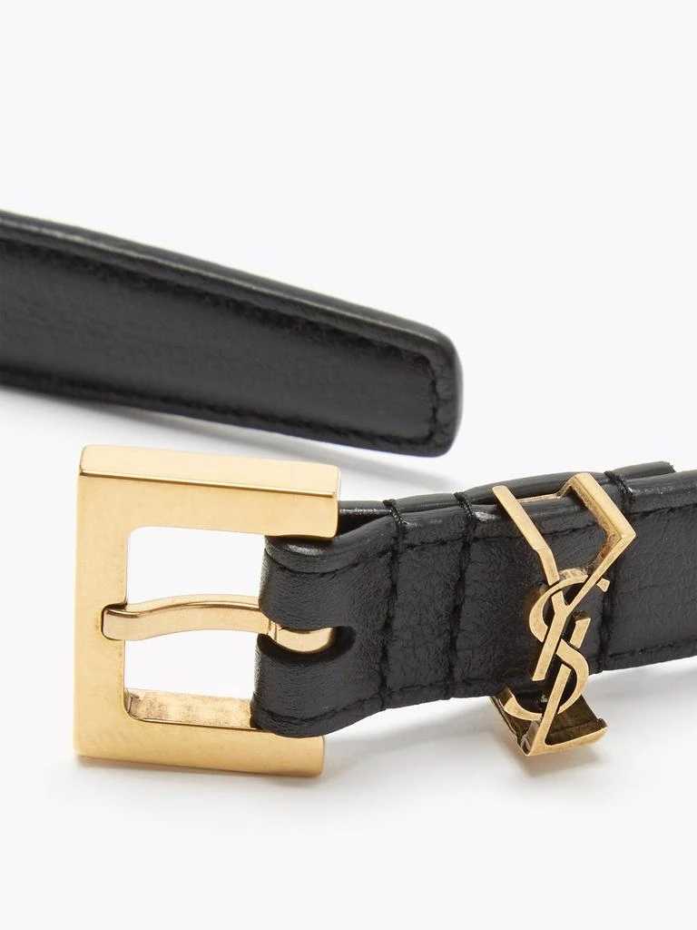 商品Yves Saint Laurent|YSL-plaque leather belt,价格¥2759,第2张图片详细描述