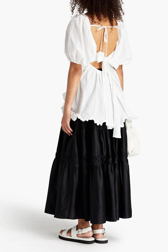 商品CECILIE BAHNSEN|Vega gathered taffeta top,价格¥1571,第3张图片详细描述