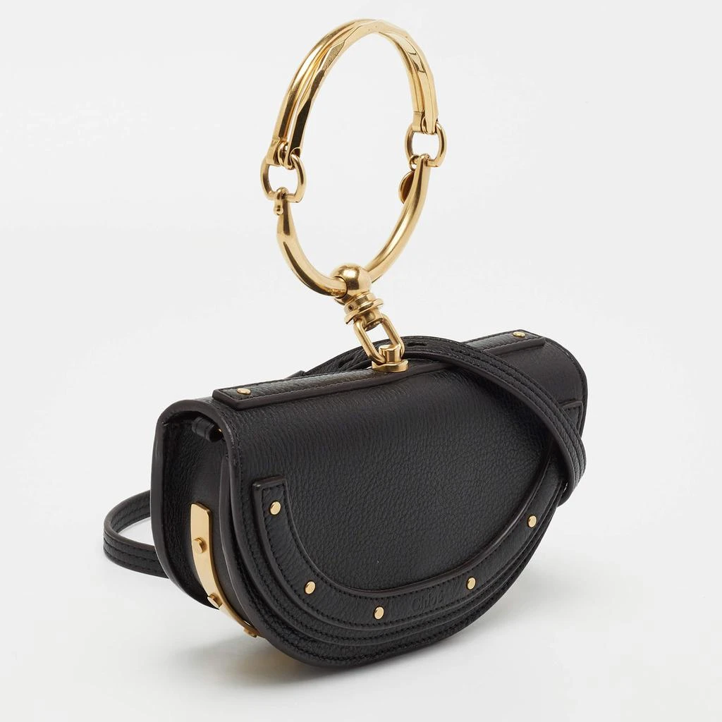 商品[二手商品] Chloé|Chloé Black Leather Small Nile Minaudière Crossbody Bag,价格¥6280,第3张图片详细描述