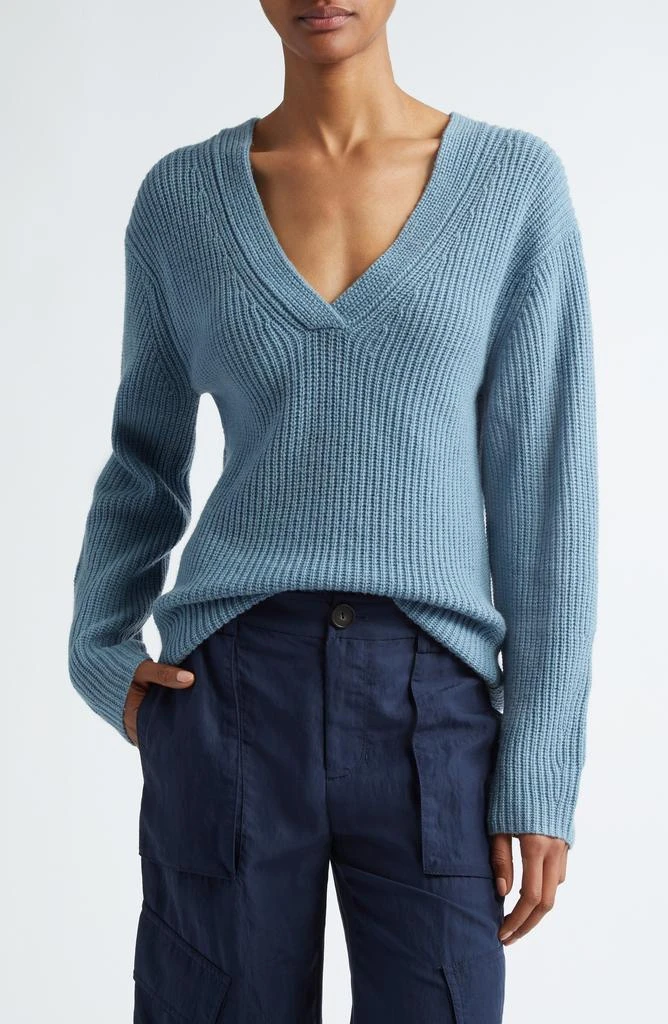 商品Vince|Shaker Stitch V-Neck Wool & Cashmere Sweater,价格¥519,第1张图片