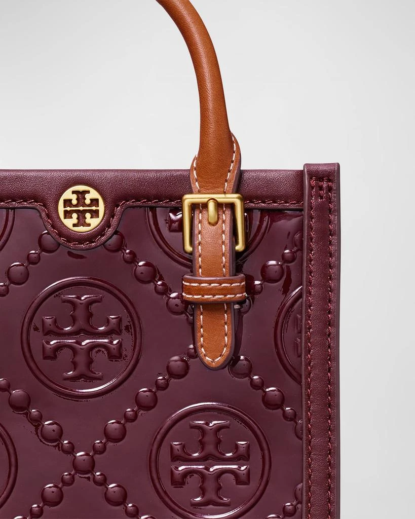 商品Tory Burch|Mini T Monogram Patent Leather North-South Tote Bag,价格¥3847,第3张图片详细描述