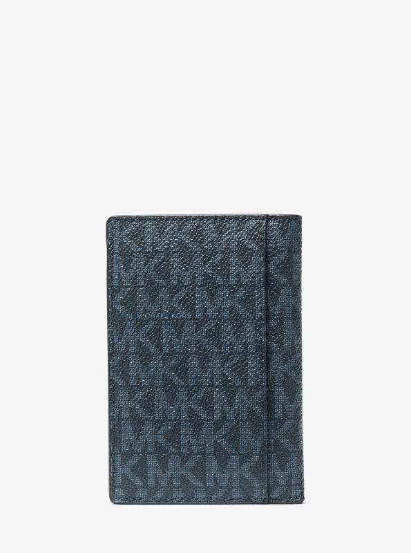 商品Michael Kors|Rivington Striped Logo Bi-Fold Card Case,价格¥225,第3张图片详细描述