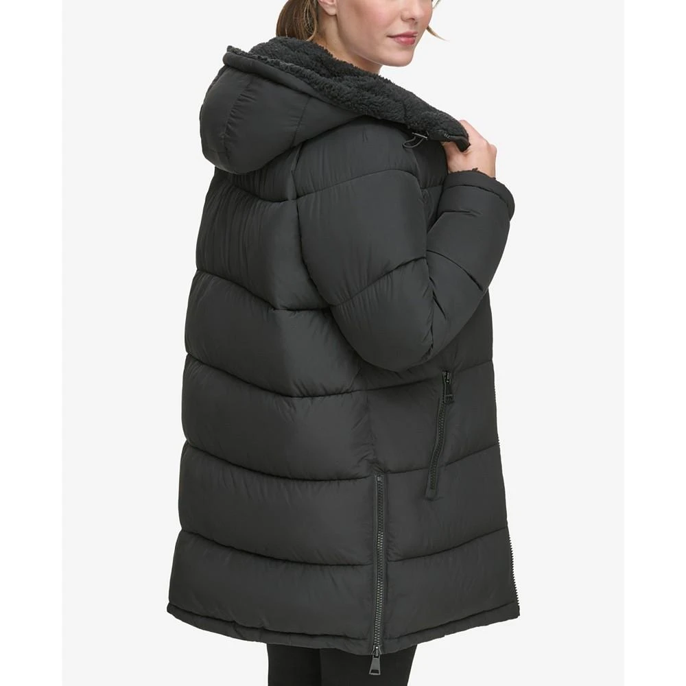 商品Calvin Klein|Women's Faux-Fur-Lined Hooded Puffer Coat,价格¥1497,第2张图片详细描述