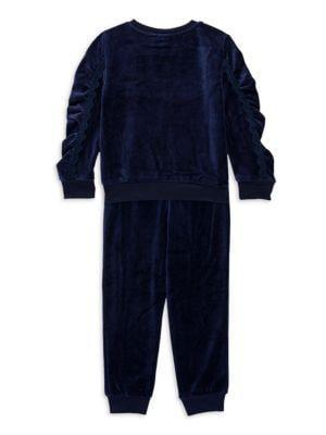 商品Juicy Couture|Little Girl's 2-Piece Velour Sweatshirt & Joggers Set,价格¥218,第4张图片详细描述