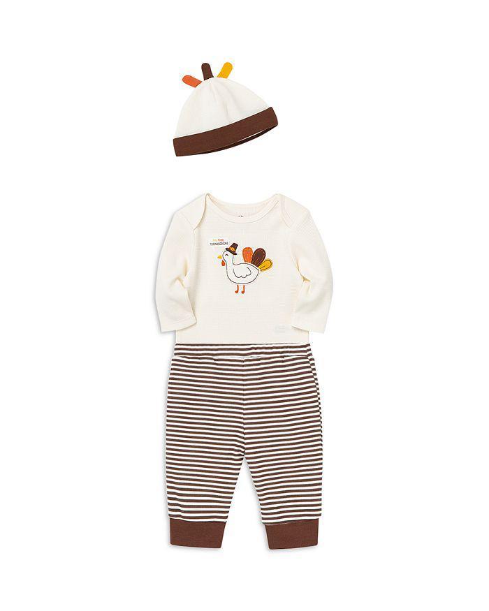 商品Little Me|Unisex Turkey Bodysuit, Pants & Hat Set - Baby,价格¥222,第5张图片详细描述