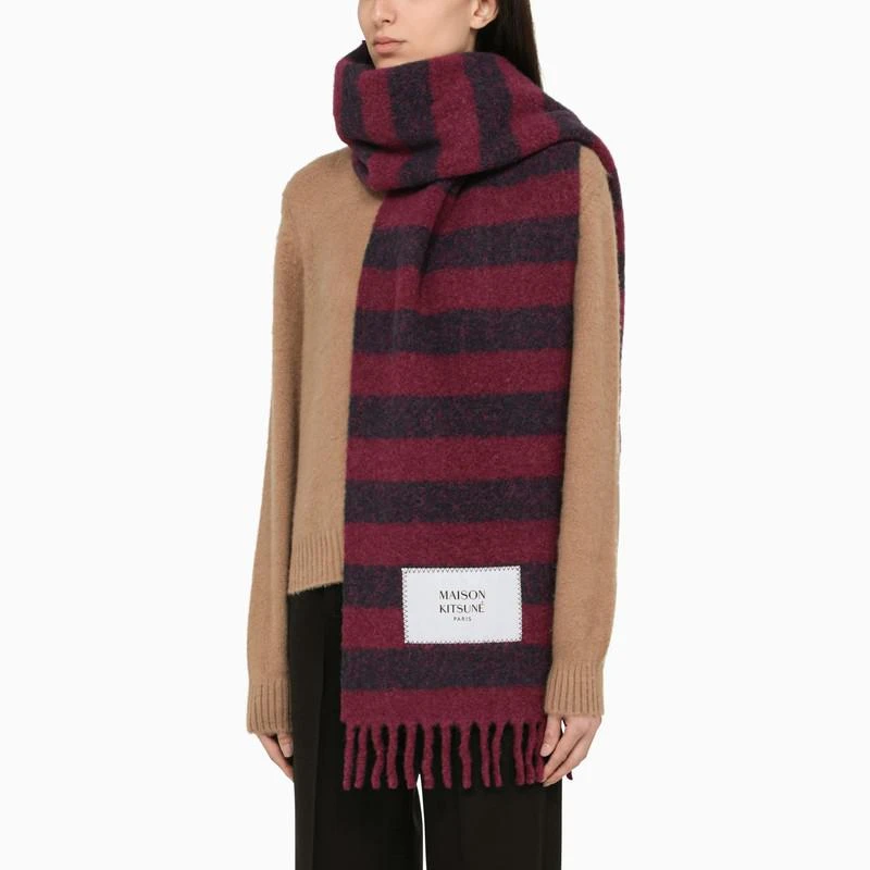 商品Maison Kitsune|Striped wool scarf,价格¥519,第2张图片详细描述