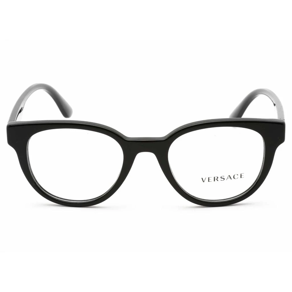 商品Versace|Versace Men's Eyeglasses - Black Round Full Rim Frame Clear Demo Lens | 0VE3317 GB1,价格¥662,第2张图片详细描述