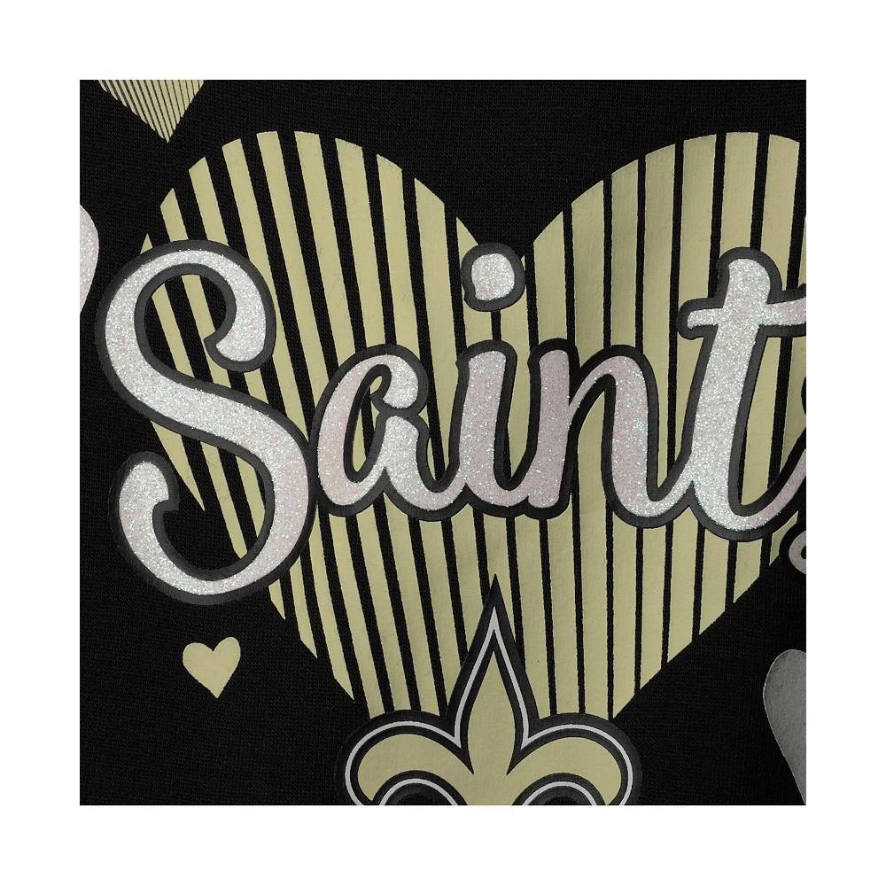 商品Outerstuff|Girls Preschool Black New Orleans Saints All Hearts Jersey Tri-Blend Dress,价格¥263,第3张图片详细描述