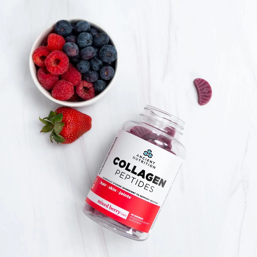 商品Ancient Nutrition|Collagen Peptides | Gummies Mixed Berry (45 Gummies),价格¥509,第3张图片详细描述