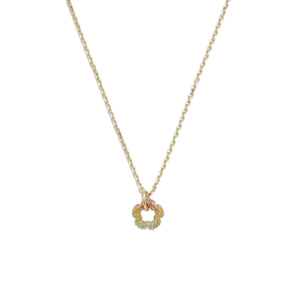 商品Coach|Signature Tea Rose Pendant Necklace,价格¥711,第2张图片详细描述