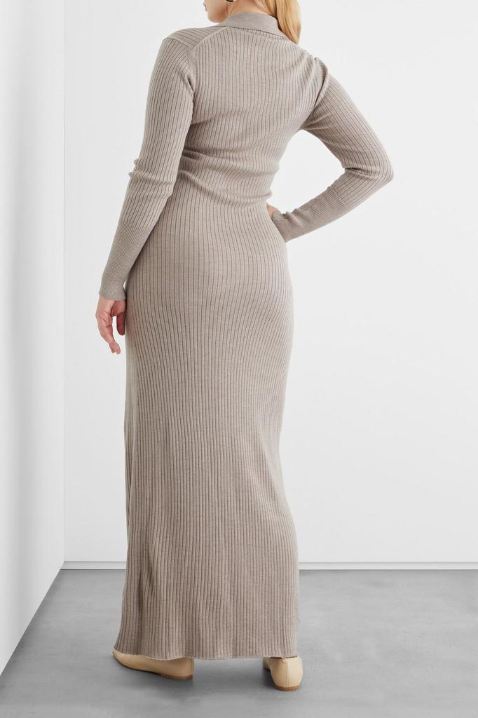 Meline ribbed merino wool maxi dress商品第5张图片规格展示