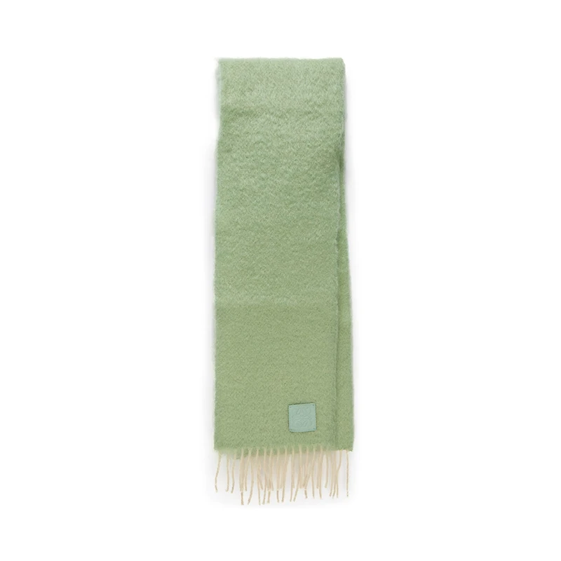 商品Loewe|罗意威 男女通用羊毛徽标贴片流苏边围巾（三色可选）,价格¥1850,第1张图片