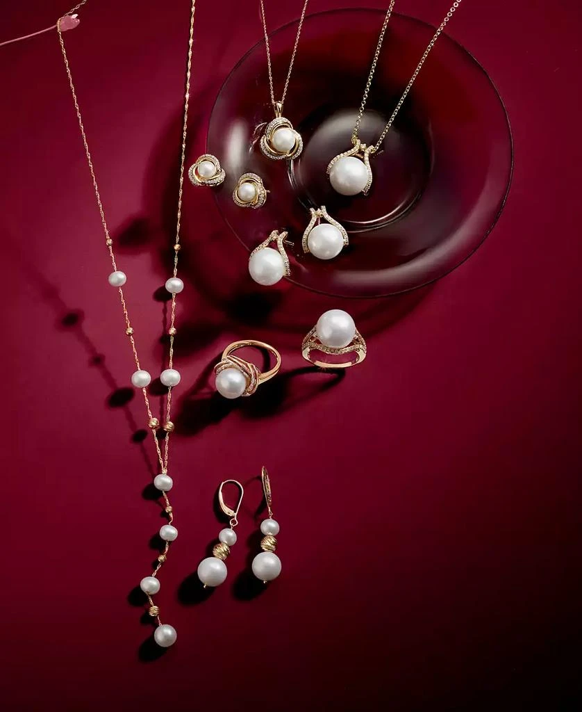 商品Effy|EFFY® Cultured Freshwater Pearl Drop Earrings in 14k Gold (5-1/2mm and 11mm),价格¥4450,第2张图片详细描述