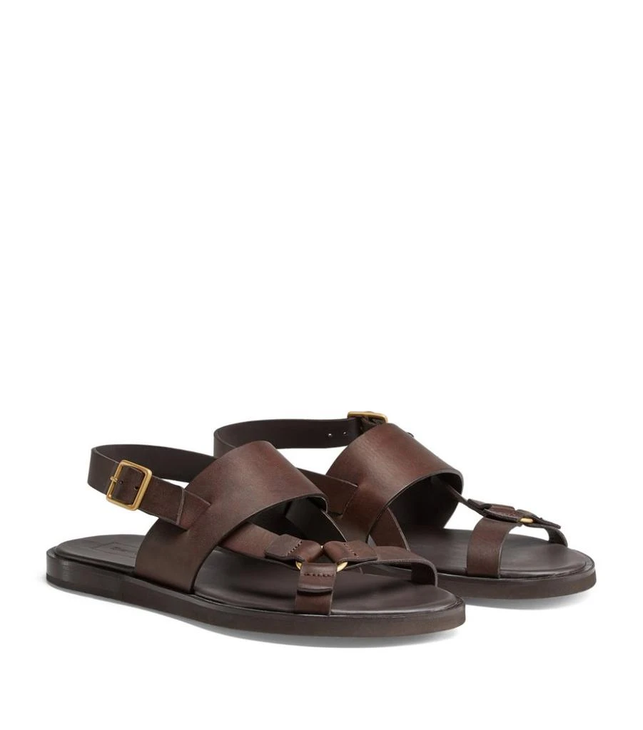 商品Zegna|Leather Open-Toe Sandals,价格¥5635,第3张图片详细描述