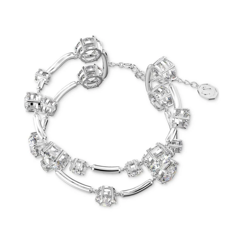 商品Swarovski|Silver-Tone Constella Crystal Two Row Bangle Bracelet,价格¥2137,第2张图片详细描述