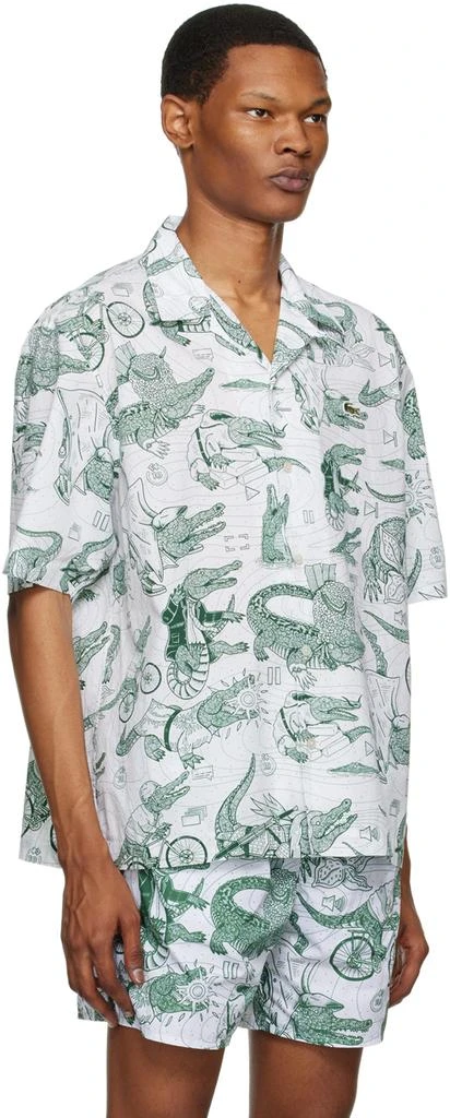 商品Lacoste|Green & White Netflix Edition Printed Shirt,价格¥772,第2张图片详细描述