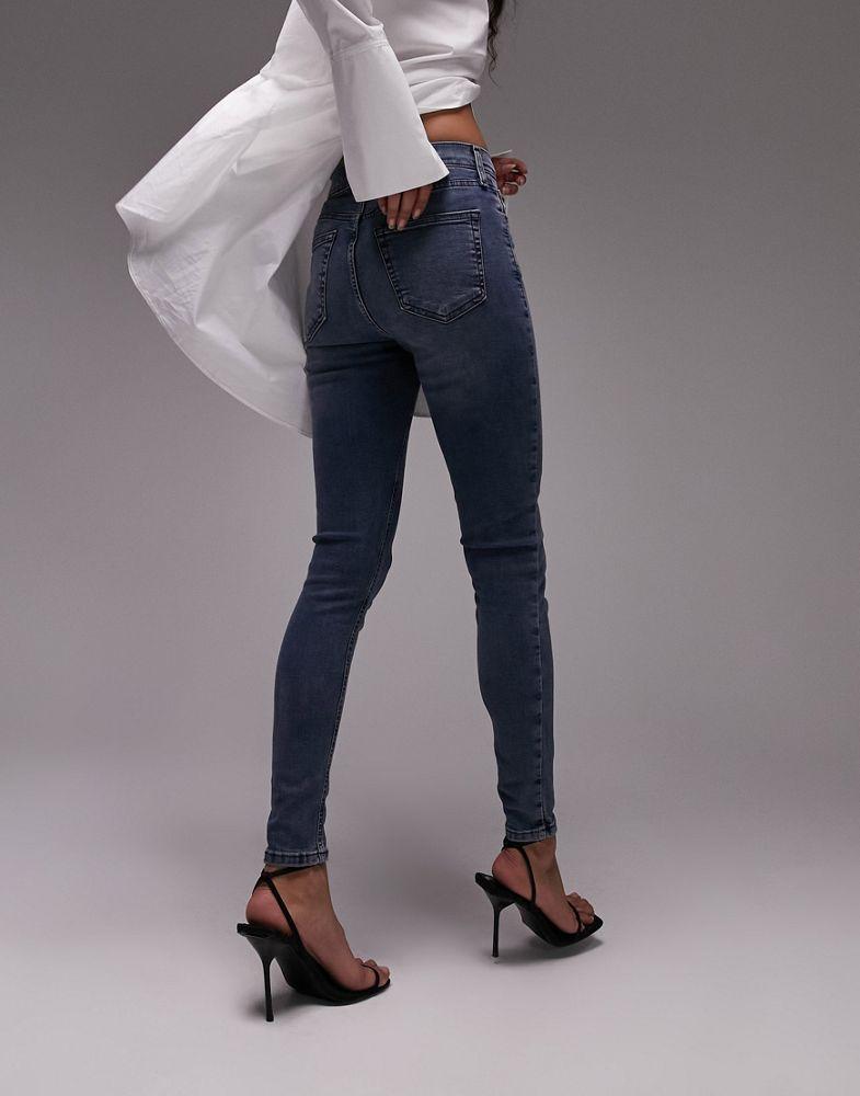 Topshop Jamie jeans in storm blue商品第2张图片规格展示